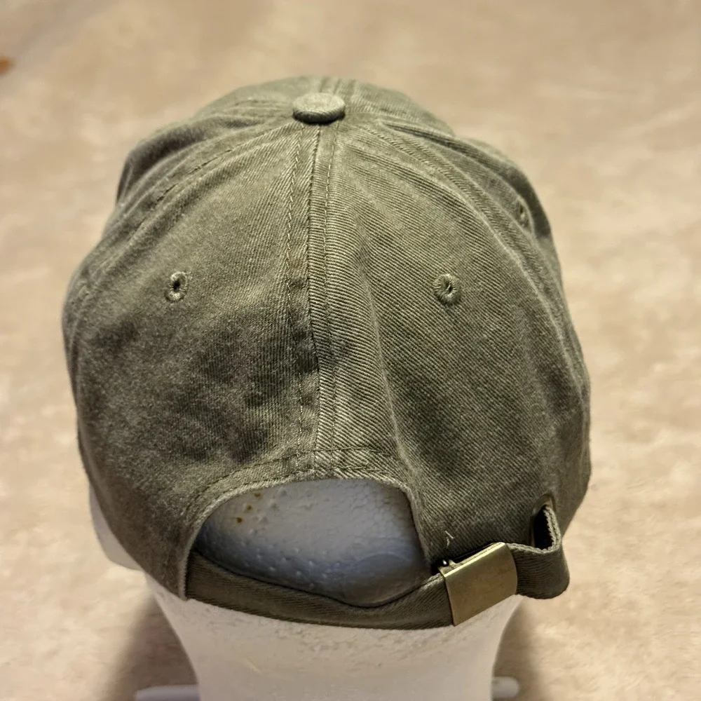 Disney Parks Distressed Olive Green Mickey Mouse Baseball Hat Cap Adult